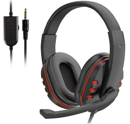 Fones de ouvido 3.5mm com fio gaming headset música para ps4 play station 4 jogo pc chat computador com microfone