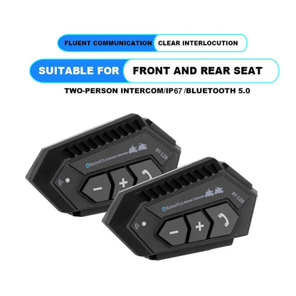 Capacete da motocicleta fone de ouvido bluetooth sem fio handsfree microfone fones leitor música controle voz para moto piloto