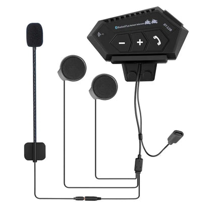 Capacete da motocicleta fone de ouvido bluetooth sem fio handsfree microfone fones leitor música controle voz para moto piloto