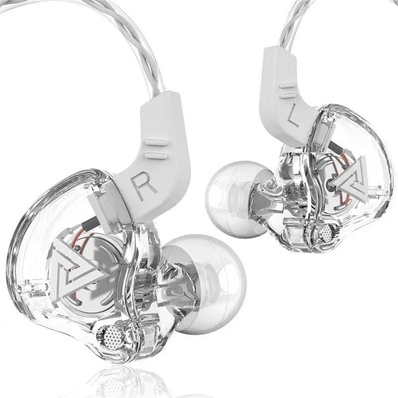 Fone de Ouvido Intra-auricular VIKEFON QKZ AK6 com 6 Drivers Dinâmicos, Microfone, Estéreo, Esportivo, HIFI, Subwoofer, Headset Monitor, Fones de Ouvido