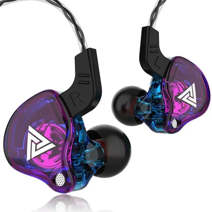 Fone de Ouvido Intra-auricular VIKEFON QKZ AK6 com 6 Drivers Dinâmicos, Microfone, Estéreo, Esportivo, HIFI, Subwoofer, Headset Monitor, Fones de Ouvido