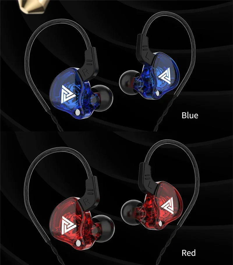 Fone de Ouvido Intra-auricular VIKEFON QKZ AK6 com 6 Drivers Dinâmicos, Microfone, Estéreo, Esportivo, HIFI, Subwoofer, Headset Monitor, Fones de Ouvido