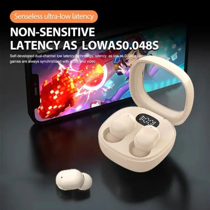 VIKEFON Fones de ouvido Bluetooth 5.3 Mini fones de ouvido TWS sem fio HIFI estéreo com redução de ruído e microfones