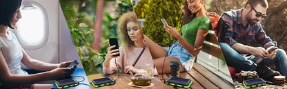 Banco de energia solar 80000mAh Carregamento portátil Poverbank Carregador de bateria externa Luz forte LDE para todos os smartphones