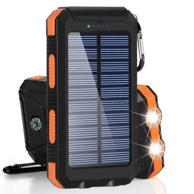 Banco de energia solar 80000mAh Carregamento portátil Poverbank Carregador de bateria externa Luz forte LDE para todos os smartphones