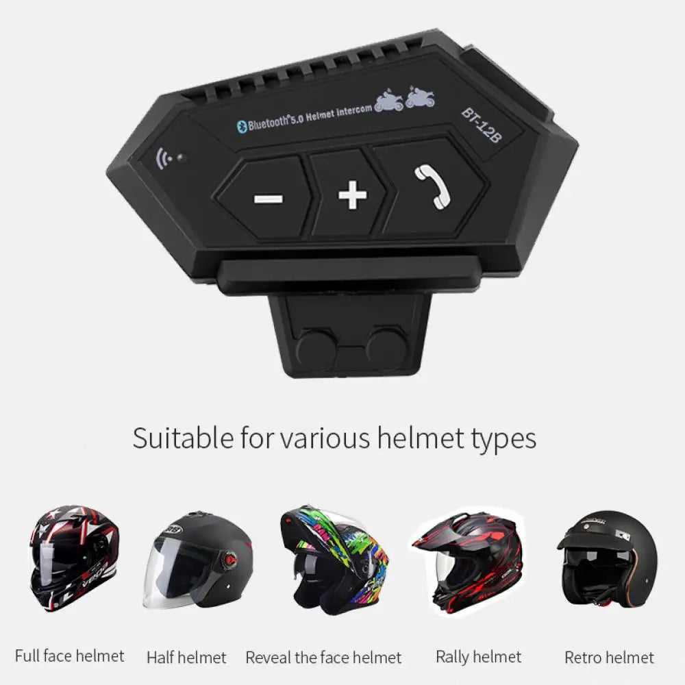Capacete da motocicleta fone de ouvido bluetooth sem fio handsfree microfone fones leitor música controle voz para moto piloto