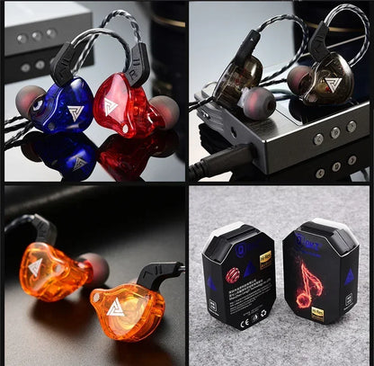 Fone de Ouvido Intra-auricular VIKEFON QKZ AK6 com 6 Drivers Dinâmicos, Microfone, Estéreo, Esportivo, HIFI, Subwoofer, Headset Monitor, Fones de Ouvido
