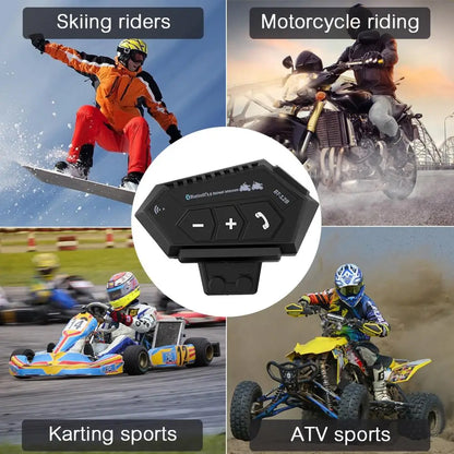 Capacete da motocicleta fone de ouvido bluetooth sem fio handsfree microfone fones leitor música controle voz para moto piloto