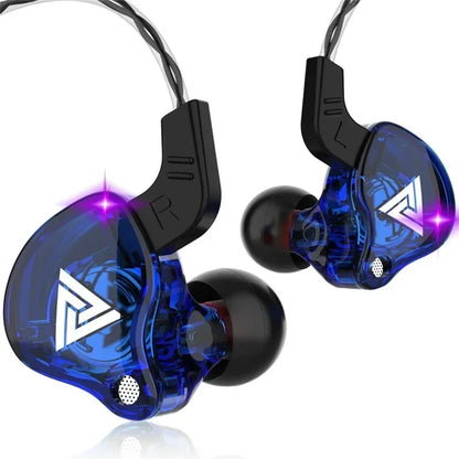 Fone de Ouvido Intra-auricular VIKEFON QKZ AK6 com 6 Drivers Dinâmicos, Microfone, Estéreo, Esportivo, HIFI, Subwoofer, Headset Monitor, Fones de Ouvido