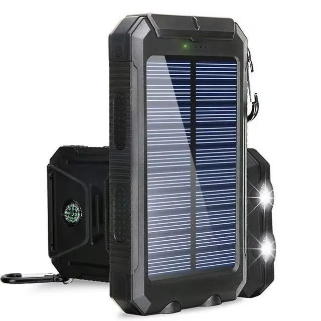 Banco de energia solar 80000mAh Carregamento portátil Poverbank Carregador de bateria externa Luz forte LDE para todos os smartphones