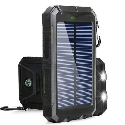 Banco de energia solar 80000mAh Carregamento portátil Poverbank Carregador de bateria externa Luz forte LDE para todos os smartphones