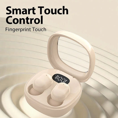 VIKEFON Fones de ouvido Bluetooth 5.3 Mini fones de ouvido TWS sem fio HIFI estéreo com redução de ruído e microfones