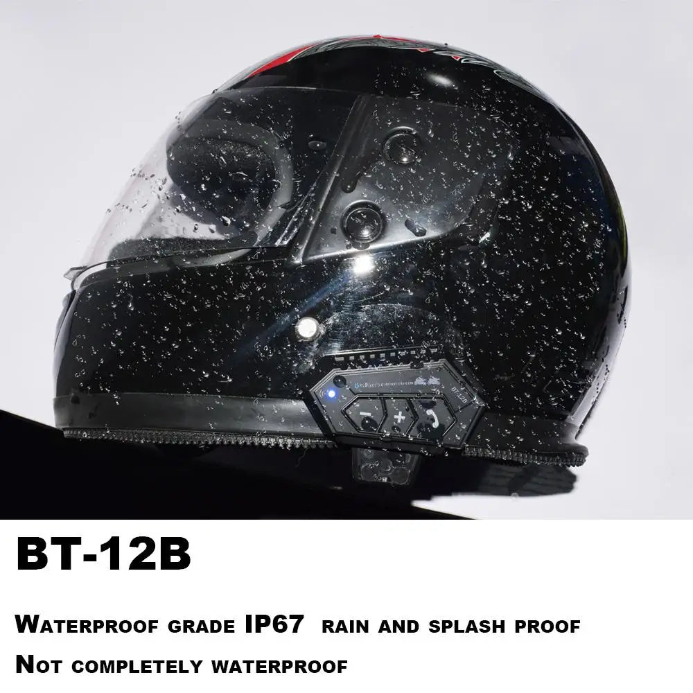 Capacete da motocicleta fone de ouvido bluetooth sem fio handsfree microfone fones leitor música controle voz para moto piloto