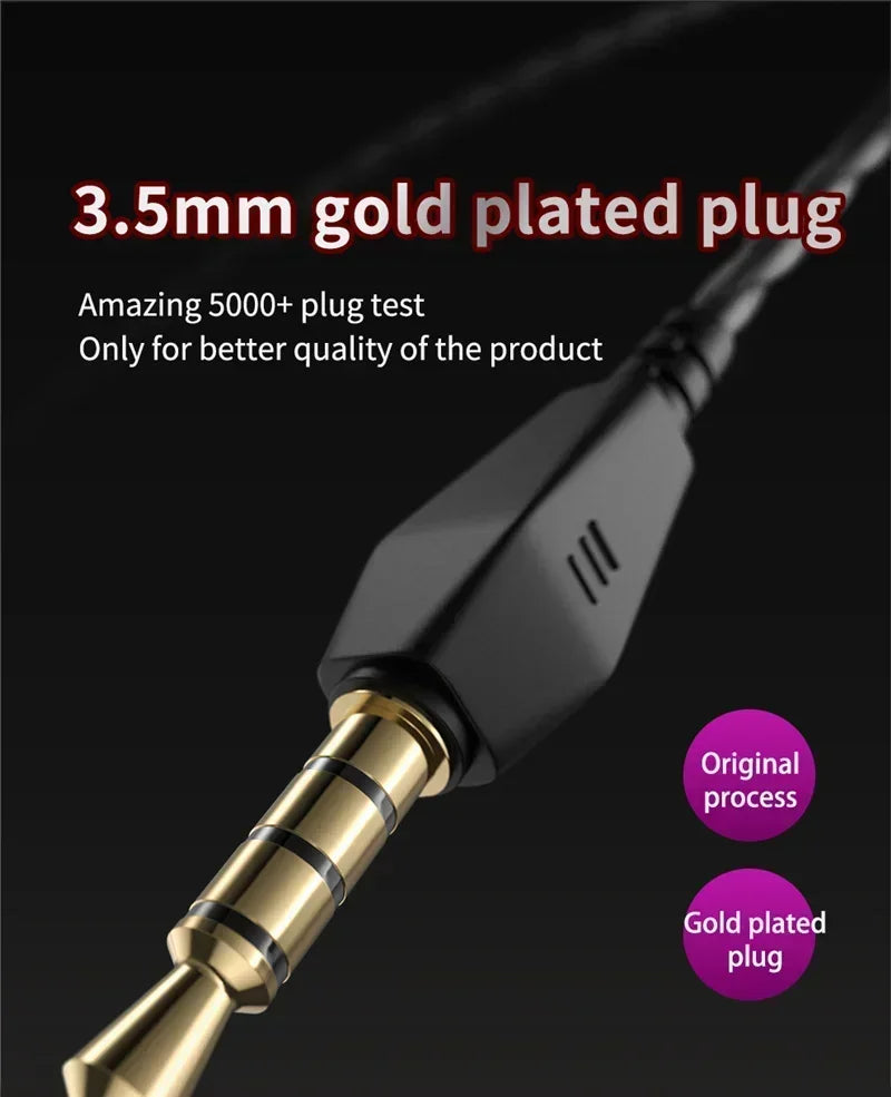 Fone de Ouvido Intra-auricular VIKEFON QKZ AK6 com 6 Drivers Dinâmicos, Microfone, Estéreo, Esportivo, HIFI, Subwoofer, Headset Monitor, Fones de Ouvido