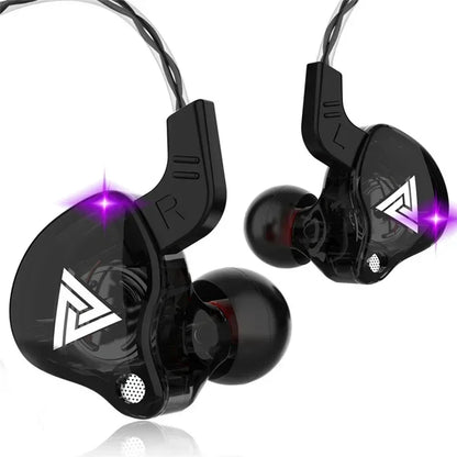 Fone de Ouvido Intra-auricular VIKEFON QKZ AK6 com 6 Drivers Dinâmicos, Microfone, Estéreo, Esportivo, HIFI, Subwoofer, Headset Monitor, Fones de Ouvido